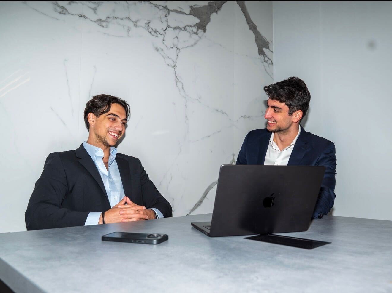 Salar Hakimi at the The ONE Street Company office